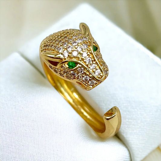 Panther Face Ring